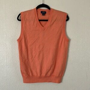 Brooks Brothers Orange Knit Sweater Vest, M